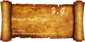 Hogya György névjegykártya