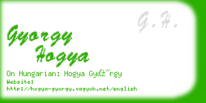 gyorgy hogya business card